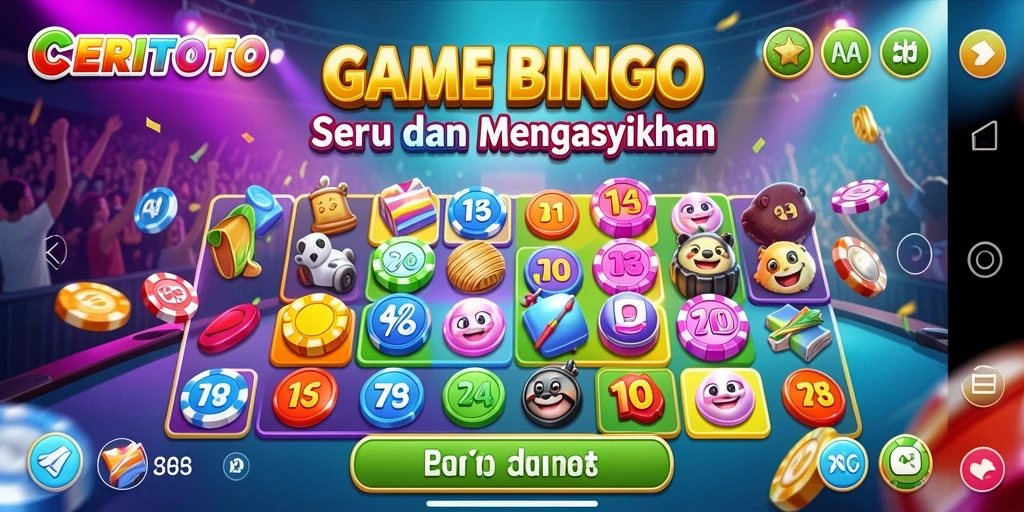 Tampilan gameplay CERITOTO yang seru dalam permainan Bingo.