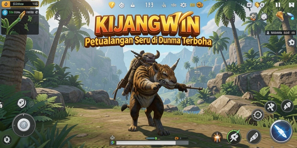 Tampilan gameplay menakjubkan dari KIJANGWIN di dunia terbuka.