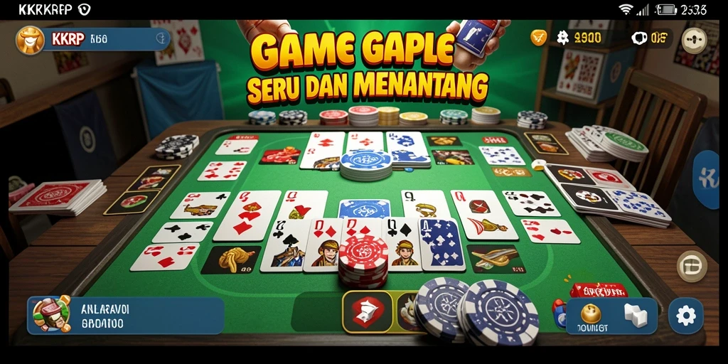 Screenshot gameplay KKRP menampilkan aksi menarik dalam permainan Gaple.
