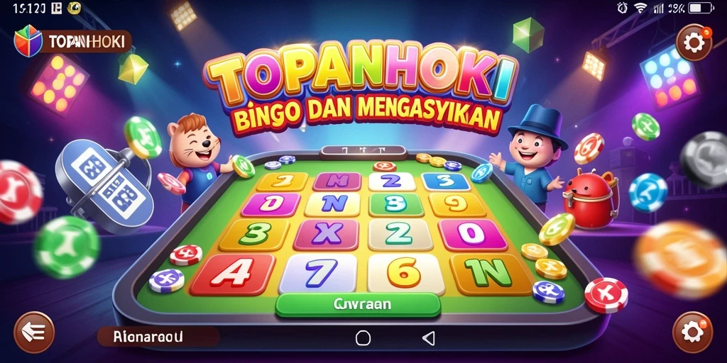 Screenshot gameplay TOPANHOKI menampilkan suasana permainan Bingo yang menyenangkan.